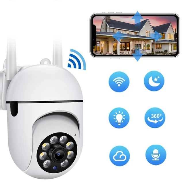 Full Color 360 Degree 1080P 2MP Outdoor Indoor Camera Wifi Wireless - White