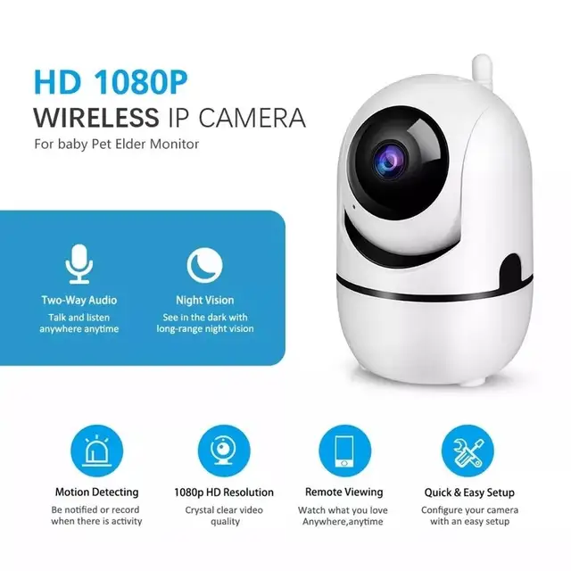 360 Degree Surveillance Indoor Smart Home Baby Cameras 1080P HD Wireless Security Baby Monitor Mini Wifi PT Camera