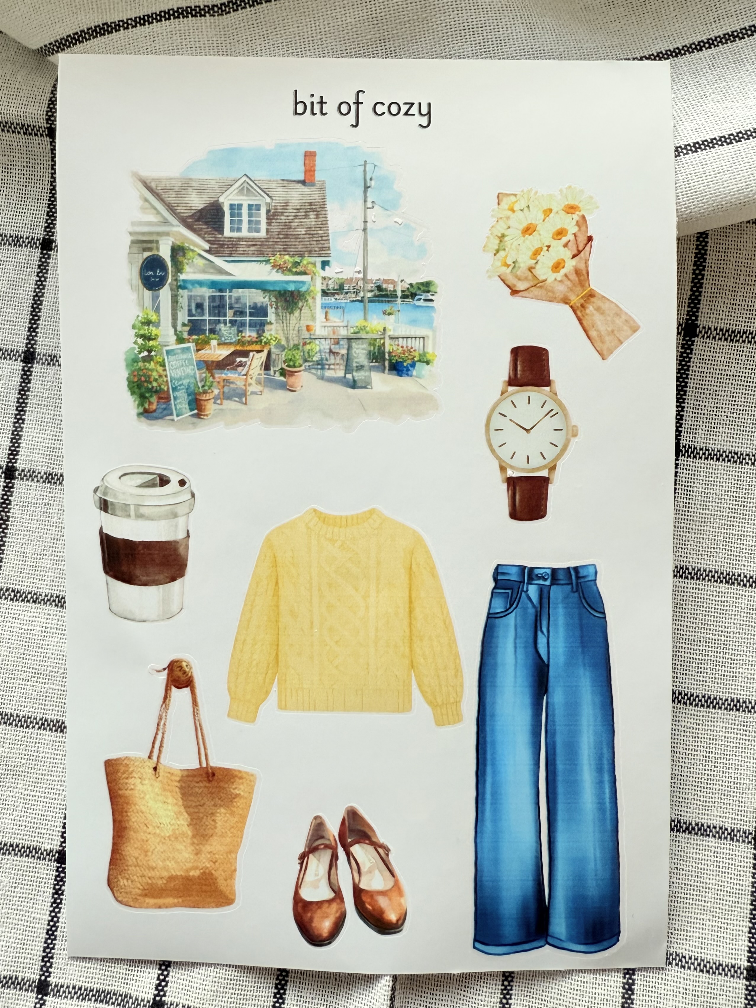 Cozy Coastal Aesthetic Sticker Sheet