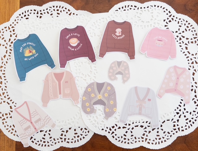 Cute Sweater, Sweatshirt, and Cardigan Stickers