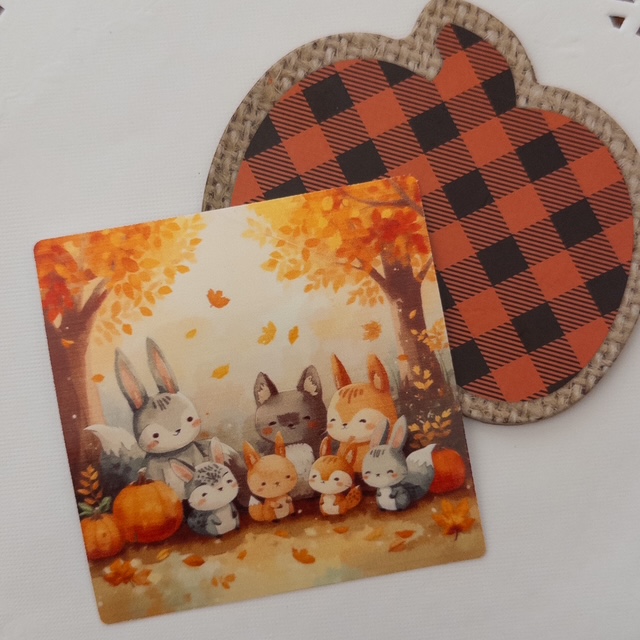 Autumn Animal-Themed Diecut Sticker Set 