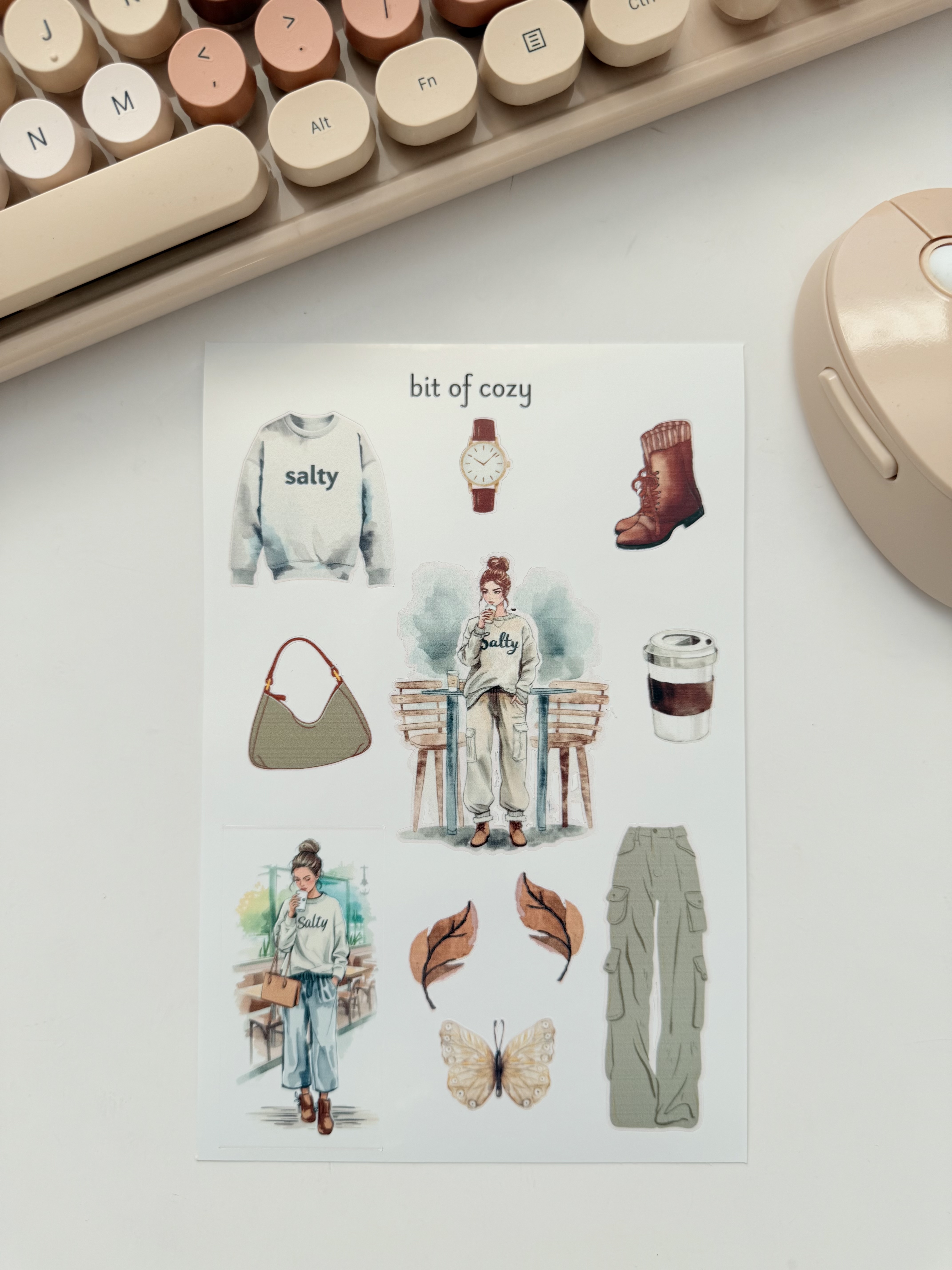 Cozy Aesthetic Sticker Sheet