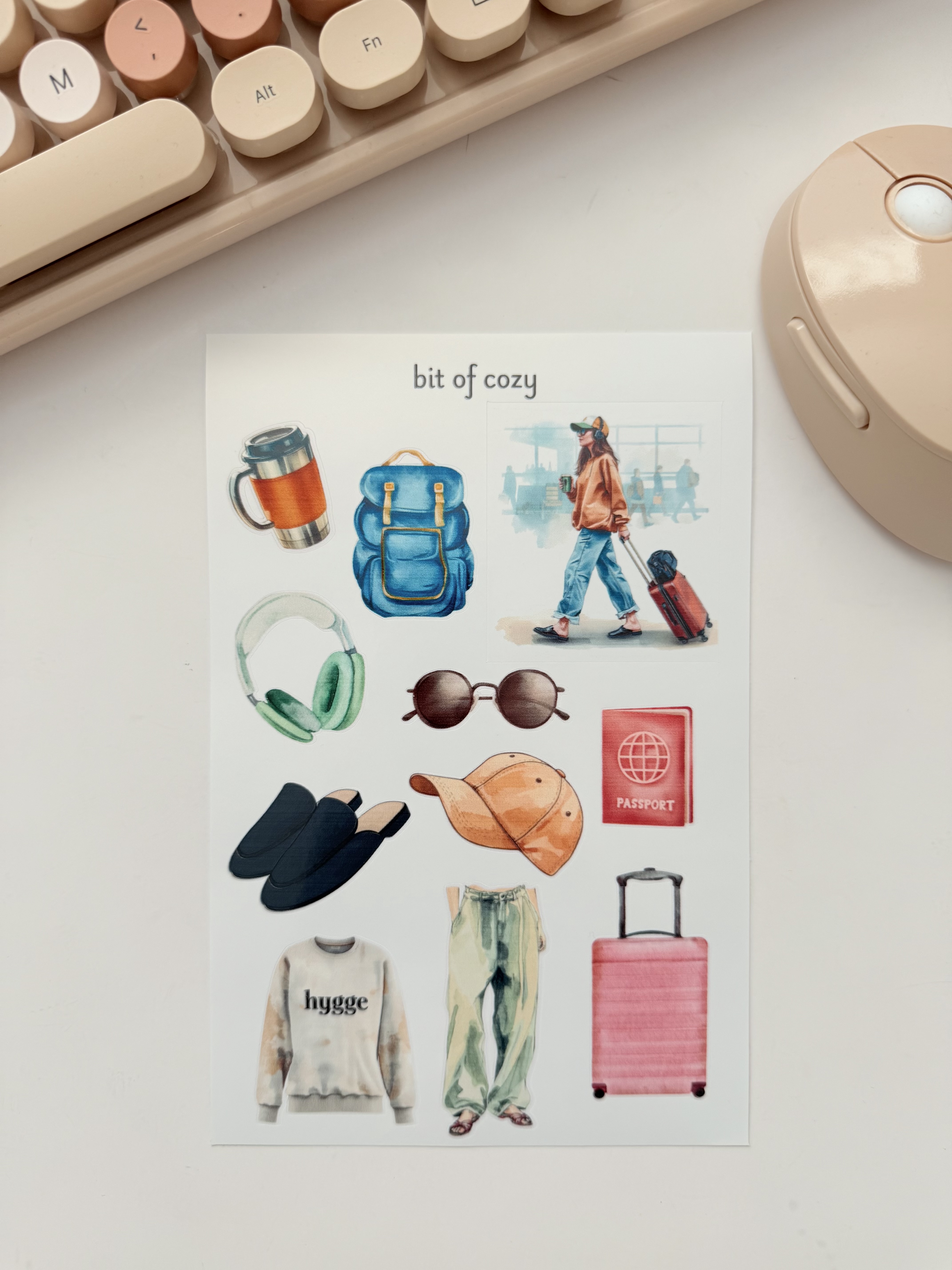 For the Gal Ready to Travel Stickers