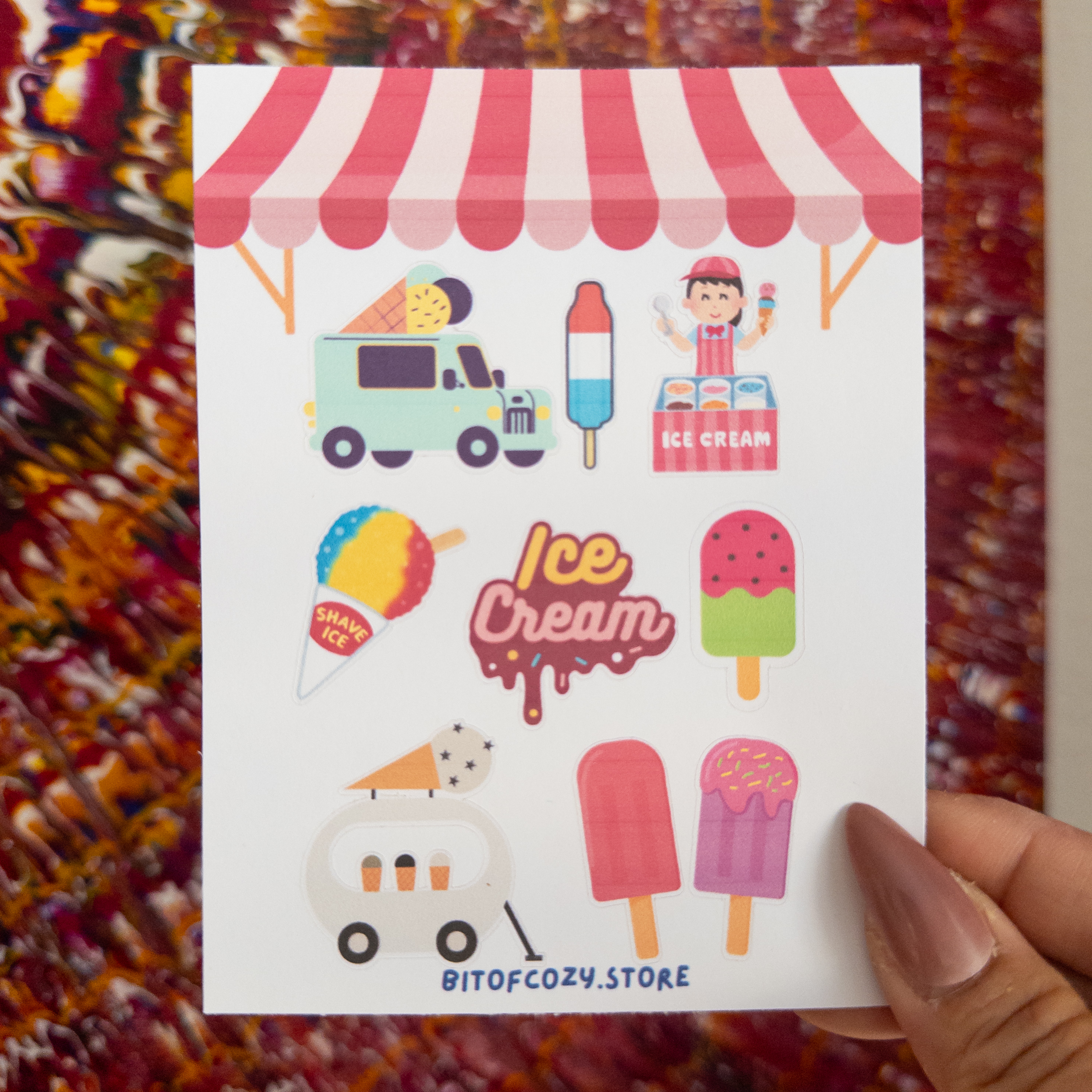 Nostalgic Ice Cream Sticker Sheet
