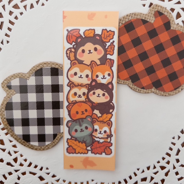 Autumn Animals Bookmark Set of 4