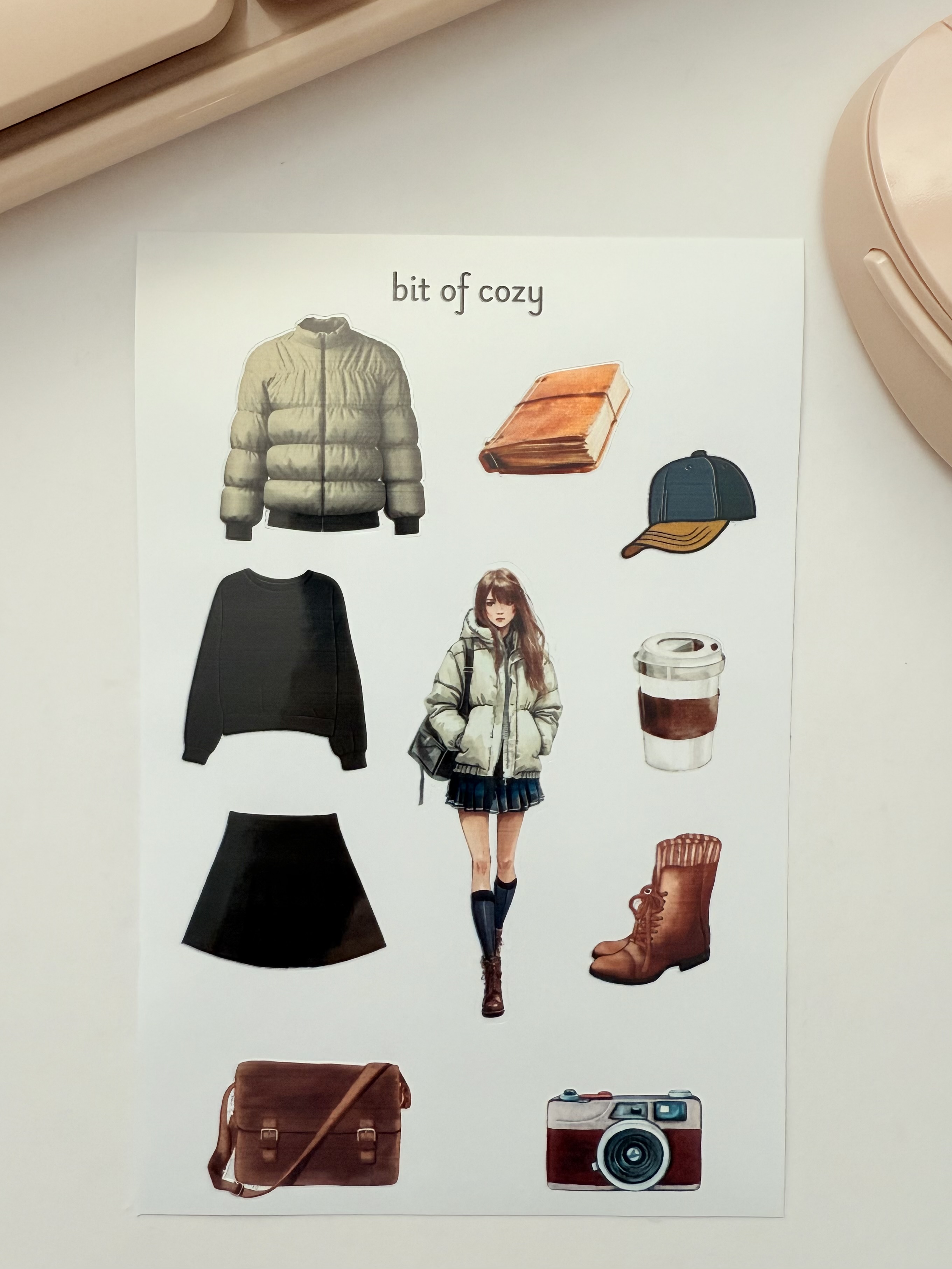 Cozy Out Running Errands Sticker Sheet