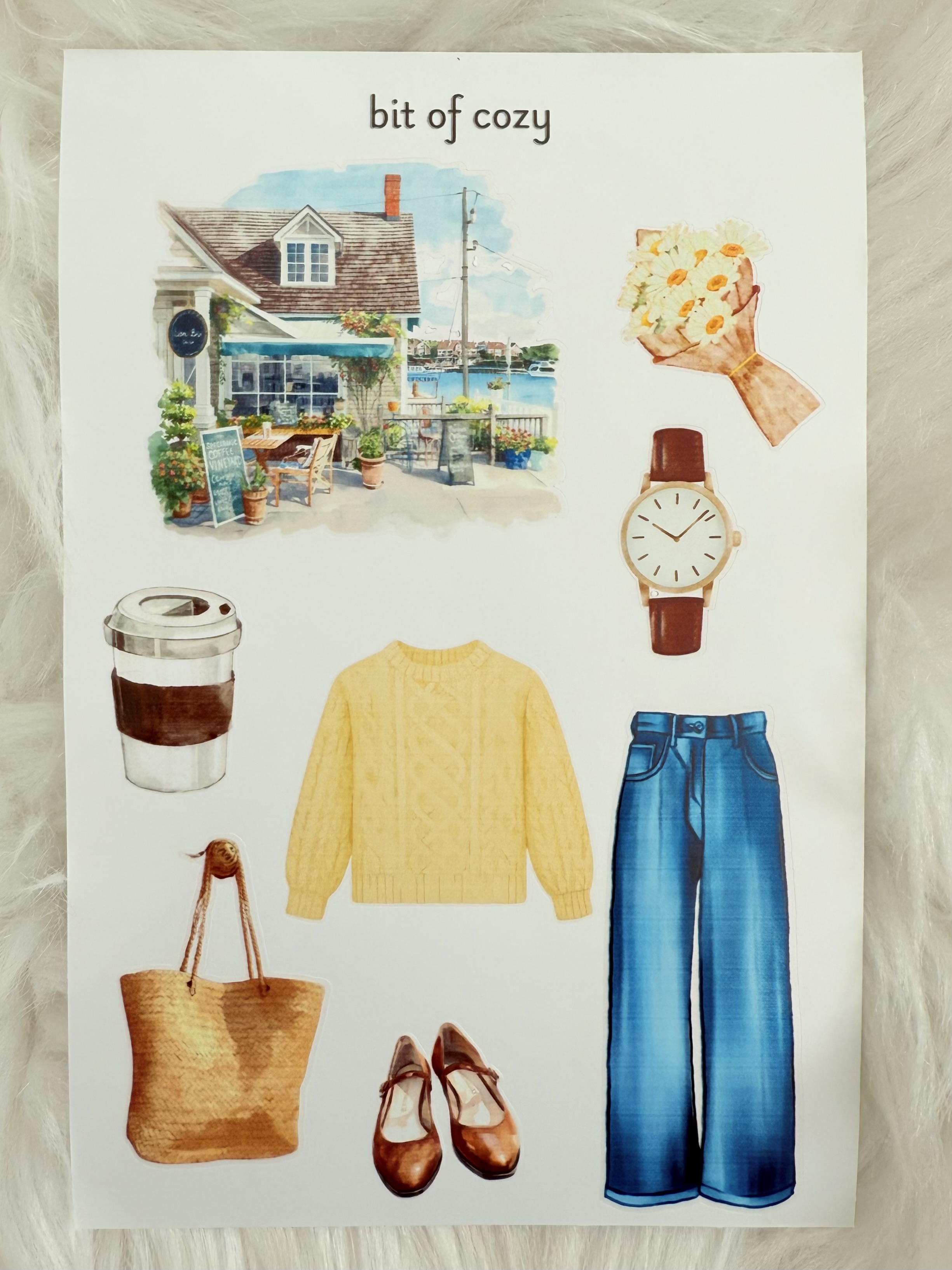 Cozy Coastal Aesthetic Sticker Sheet