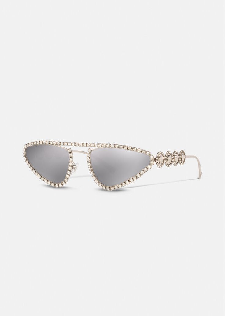 Triangular Rhinestone Sunglasses