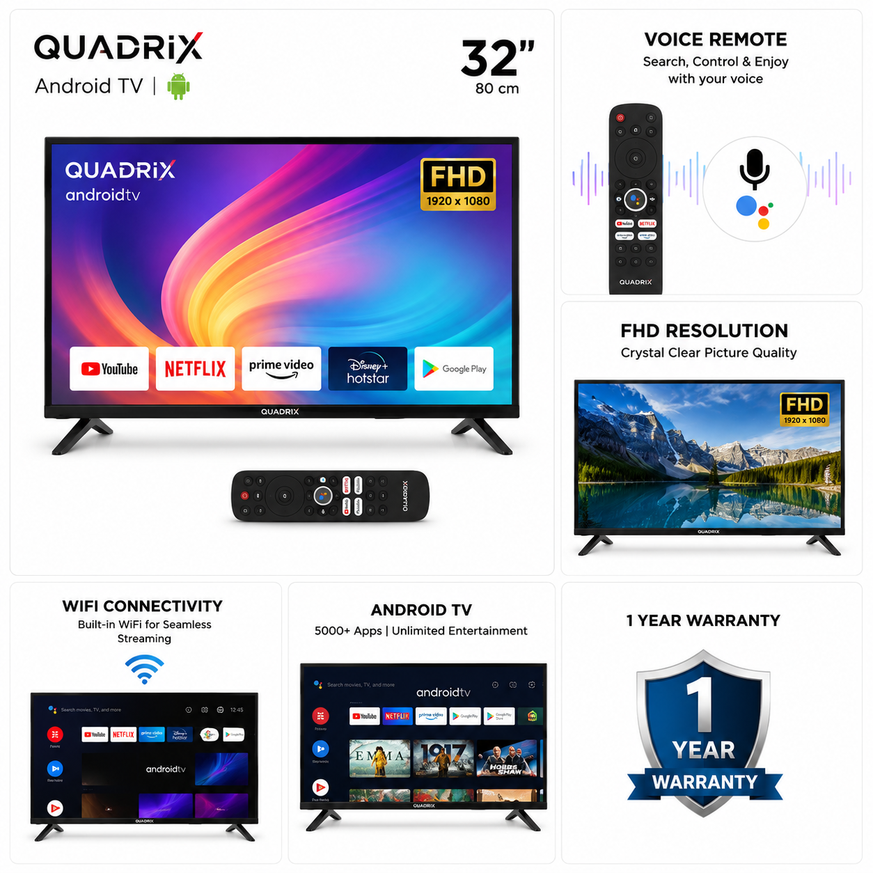 Quadrix 32" Android TV