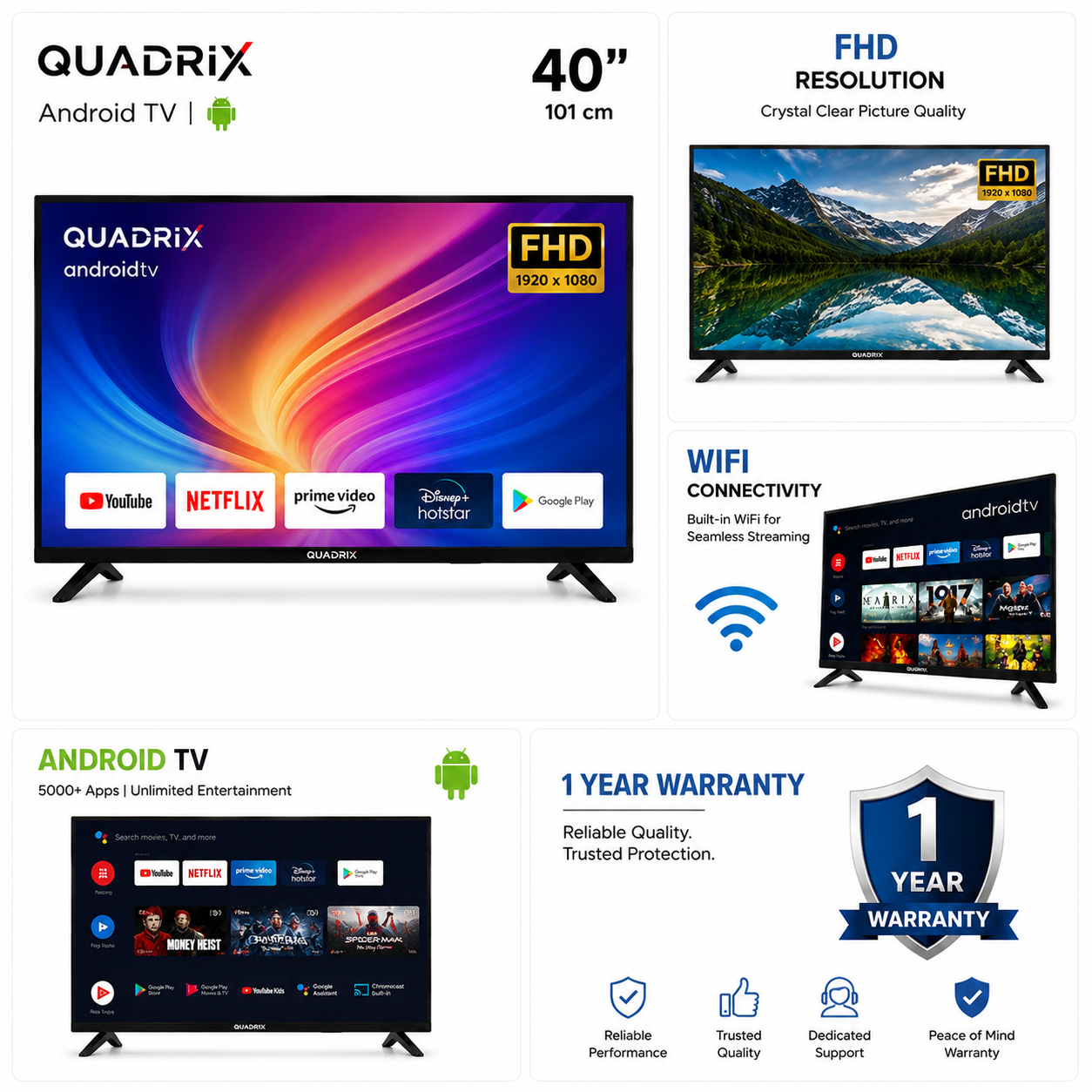 Quadrix 40" Android TV