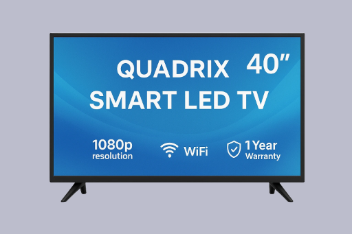 Quadrix 40" Smart LED TV 1 Year Warranty
