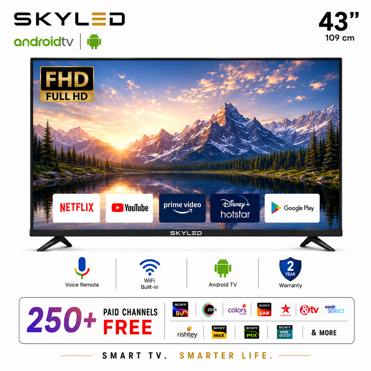 SKYLED 43" Android Smart TV