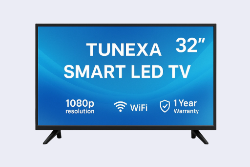Tunexa 32" Smart LED TV 1 Year Warranty