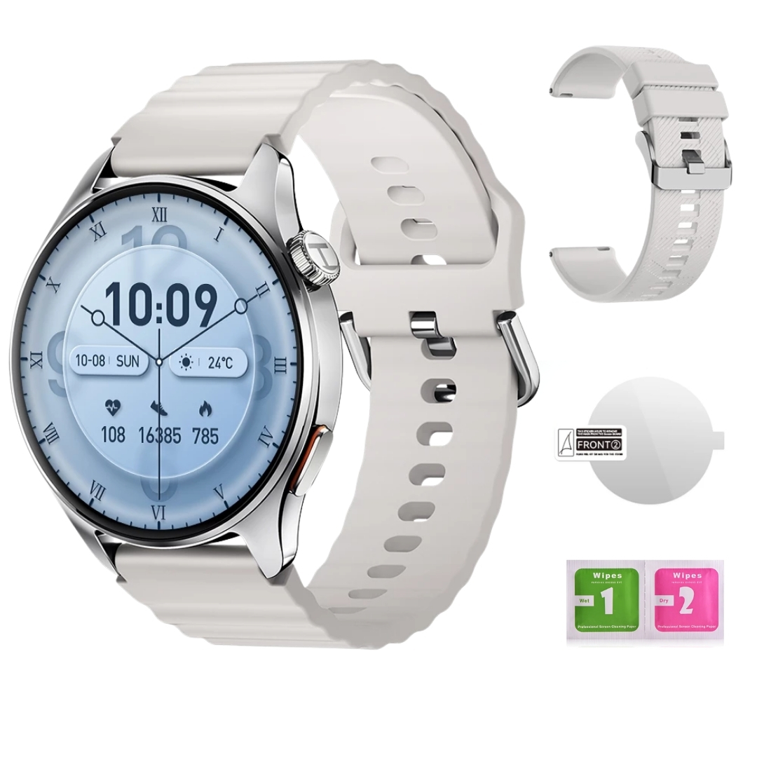 Smartwatch Haylou Watch 4S Redondo Tela AMOLED 1.43 GPS A Prova Dagua Lançamento