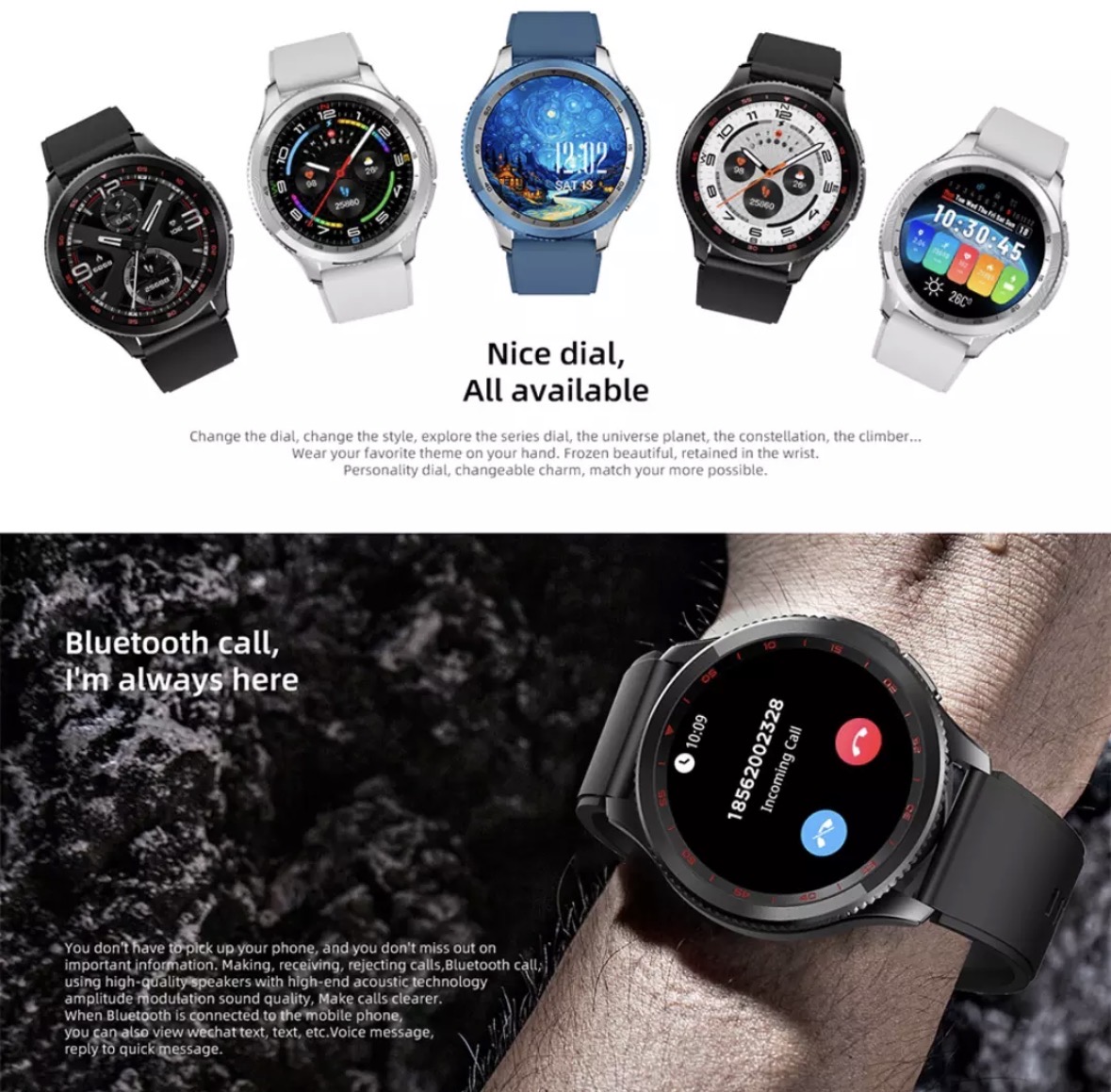 Smartwatch Peje Revo Amoled Pulseira Extra A Prova D'água