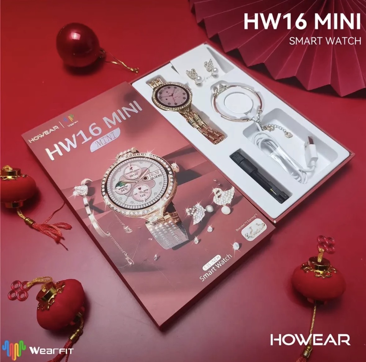 Smartwatch feminino de luxo