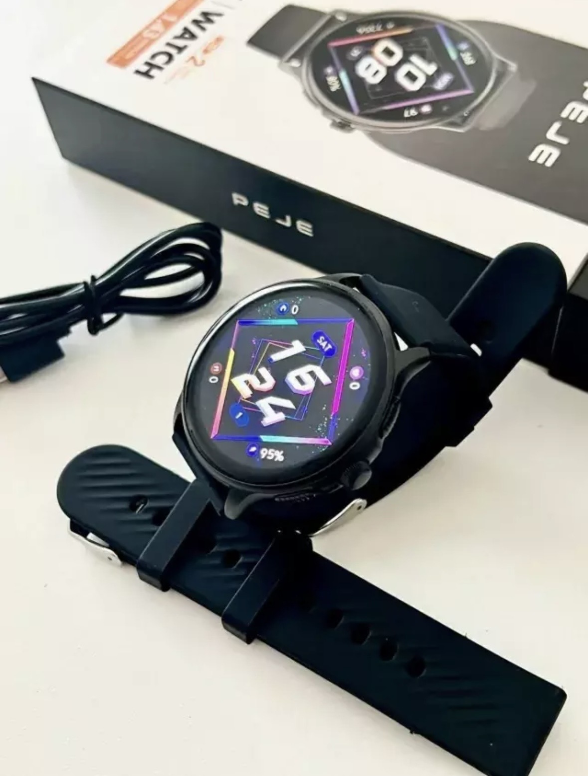 Smartwatch Peje ZW08 A Prova D'água Amoled Pulseira Extra