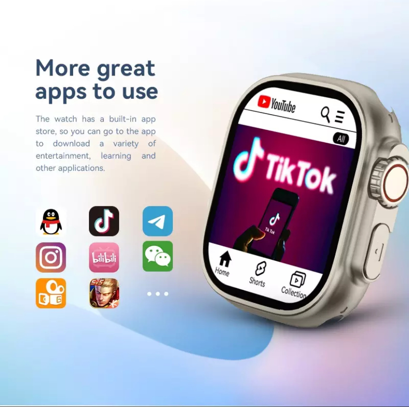 Smartwatch Hw Ultra2 4G 2/64gb Android Amoled 2 Cameras Wifi - Branco