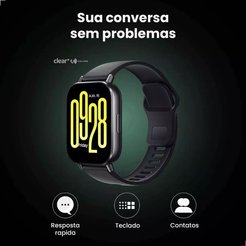 Smartwatch Xiaomi Redmi Watch 5 Active A Prova Dagua - Prata