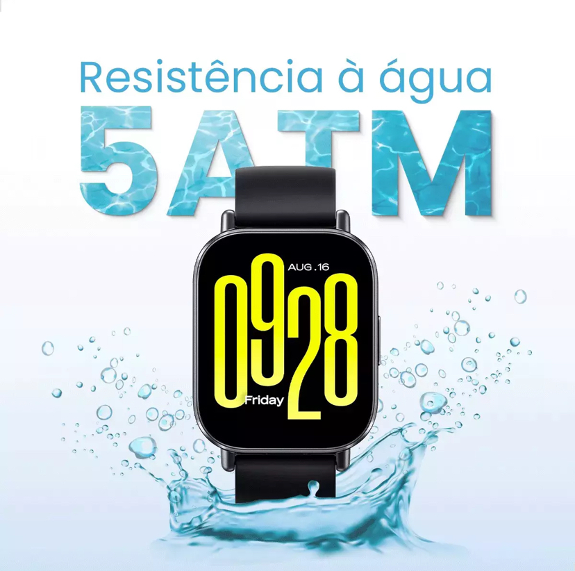 Smartwatch Xiaomi Redmi Watch 5 Active A Prova Dagua - Prata