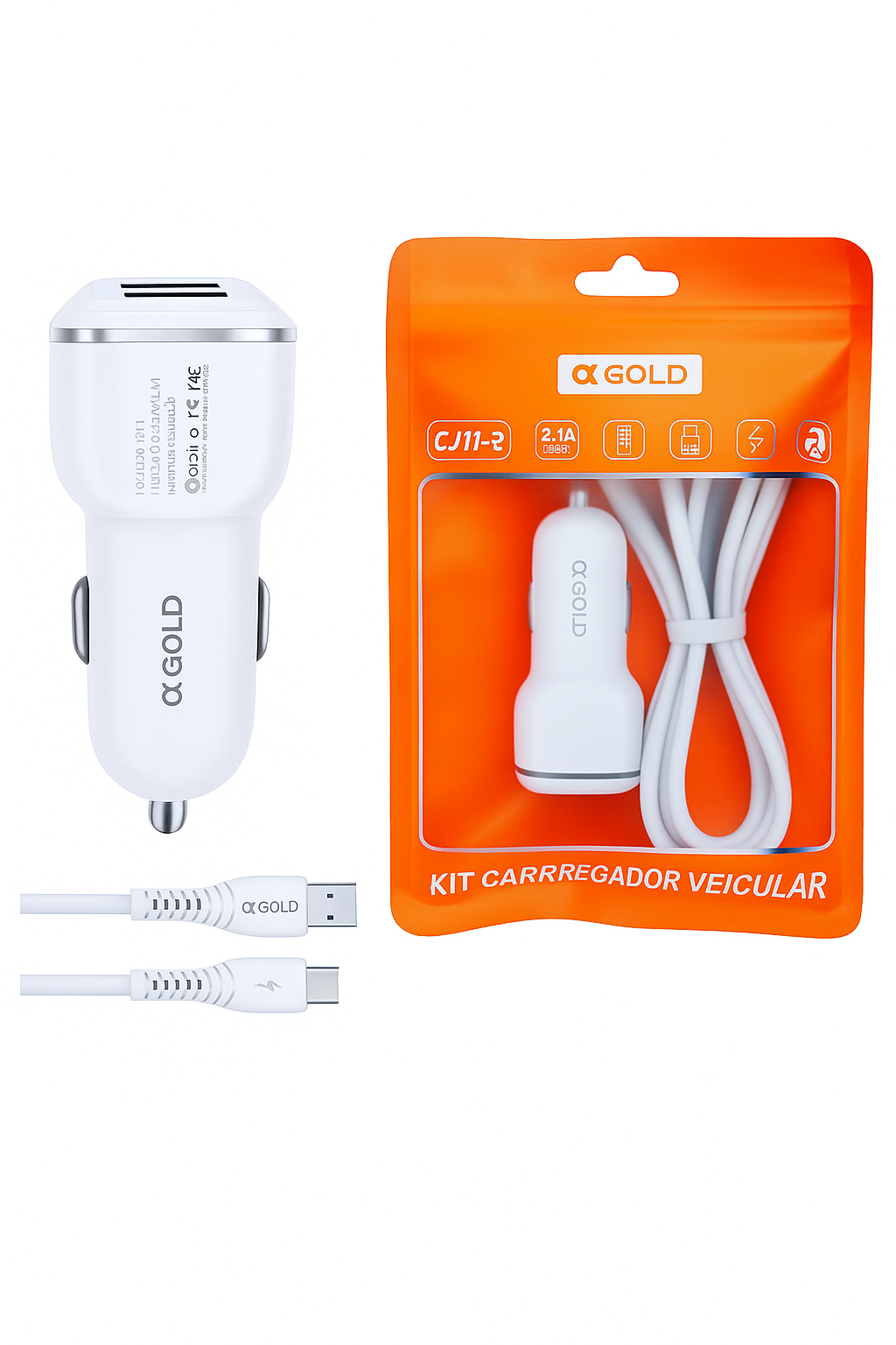 Kit Carregador Veicular αGOLD