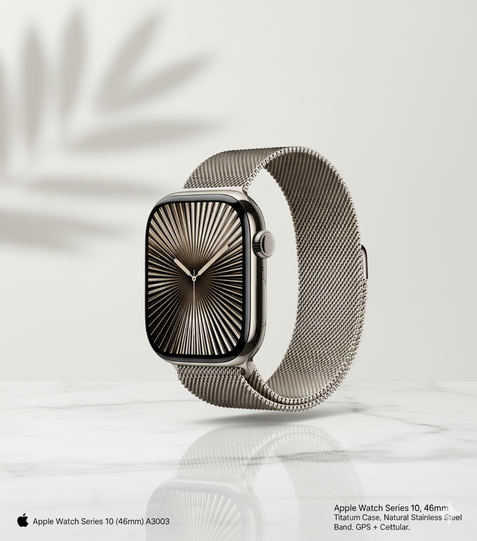 Apple Watch Series 10 (46mm) - O Poder do Titânio, a Elegância do Aço