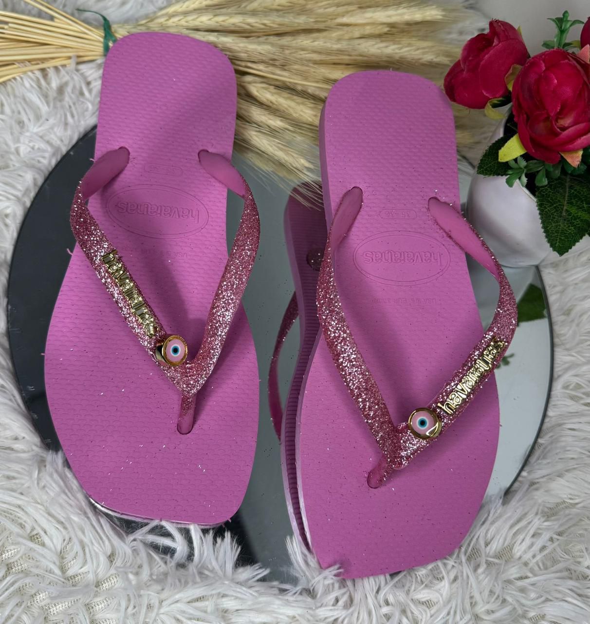 Chinelo Havaianas Slim Glitter com Olho Grego - Atacado 12 pares