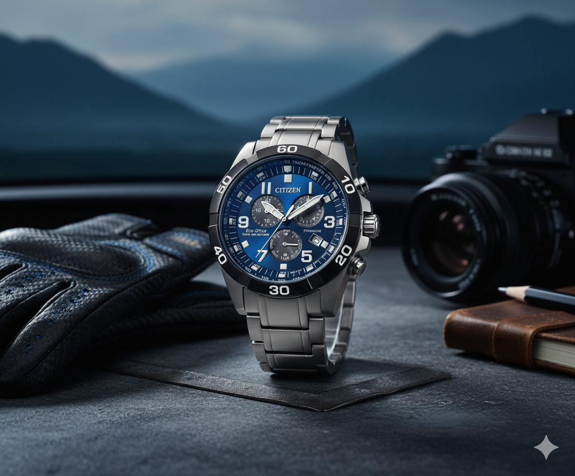 Citizen Brycen Eco-Drive BL5558-58L: Cronógrafo Perpétuo em Super Titanium™