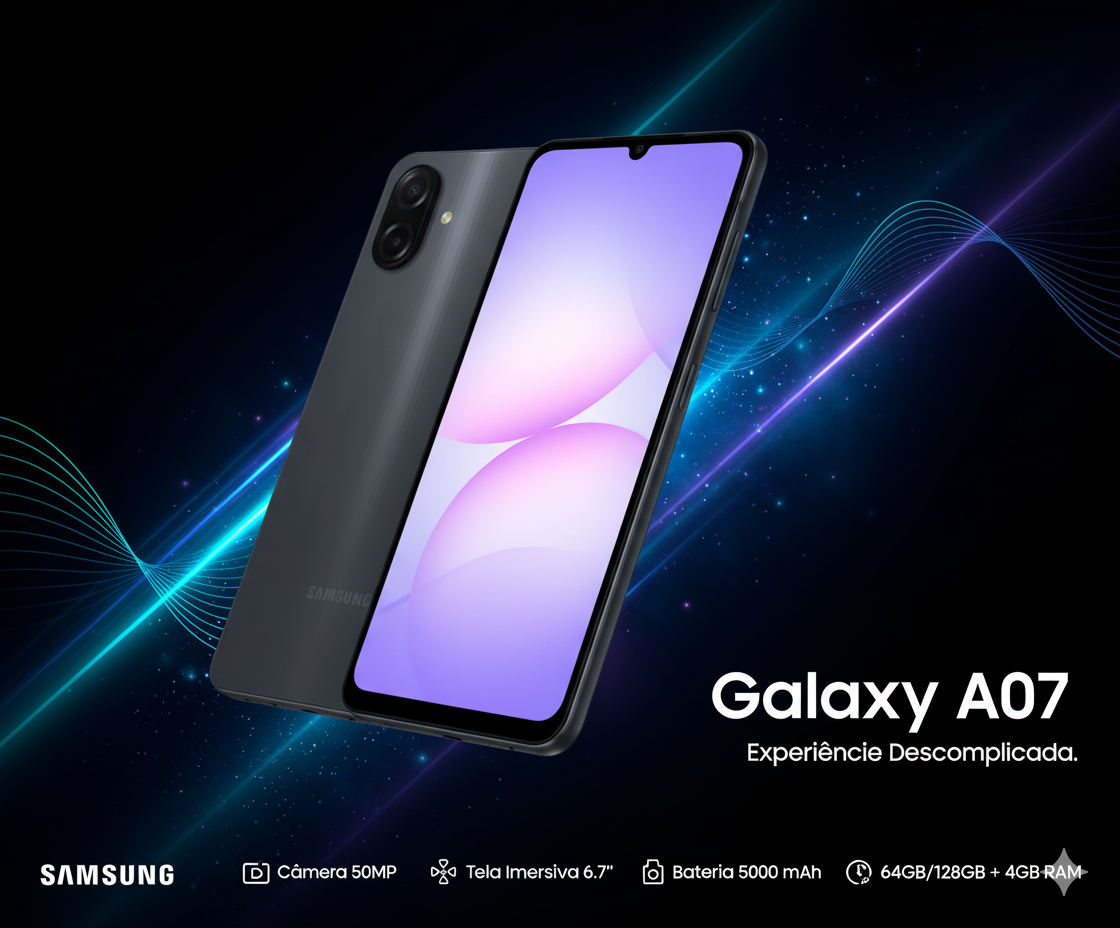 Smartphone Samsung Galaxy A07 A075M LTE Dual Sim 6.7" 4GB/64GB Black