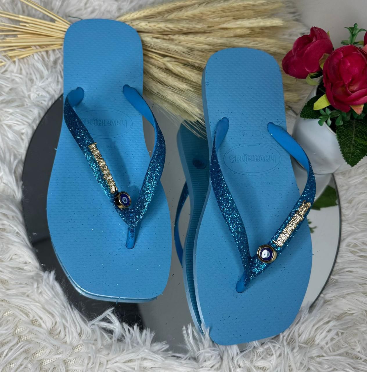 Chinelo Havaianas Slim Glitter com Olho Grego - Atacado 12 Pares