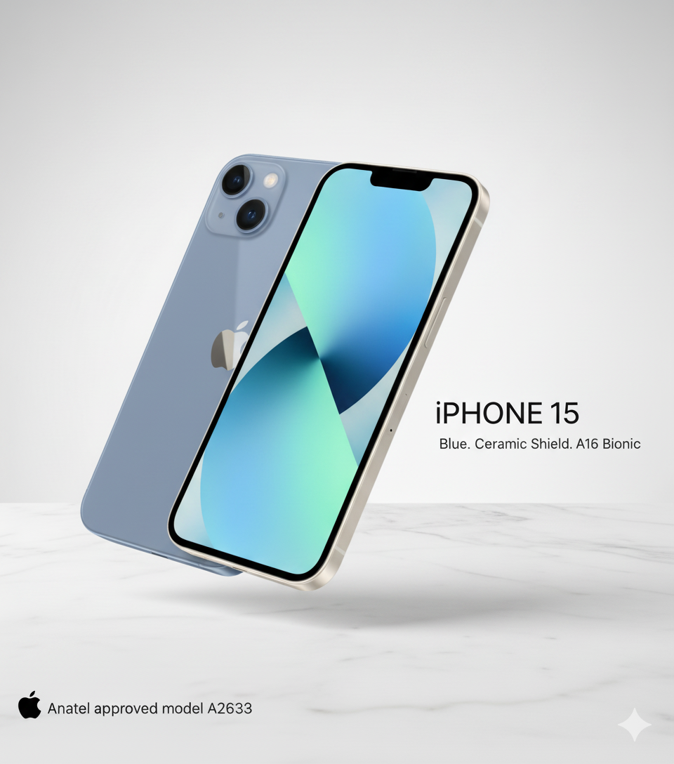 Apple iPhone 15 A3090 Nano + eSIM 128GB 6GB RAM de 6.1" 48+12MP 12MP - Blue