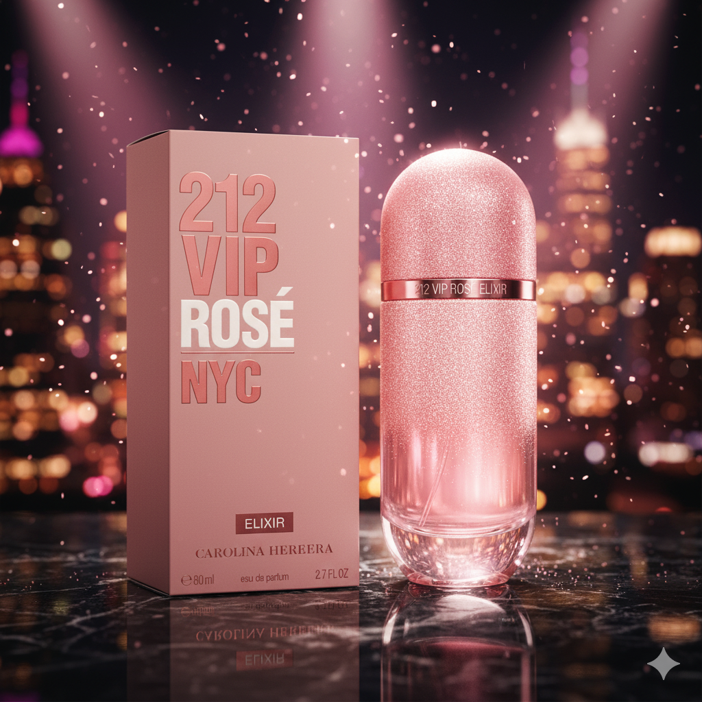 Perfume Carolina Herrera 212 VIP Rosé Elixir Feminino 80ml