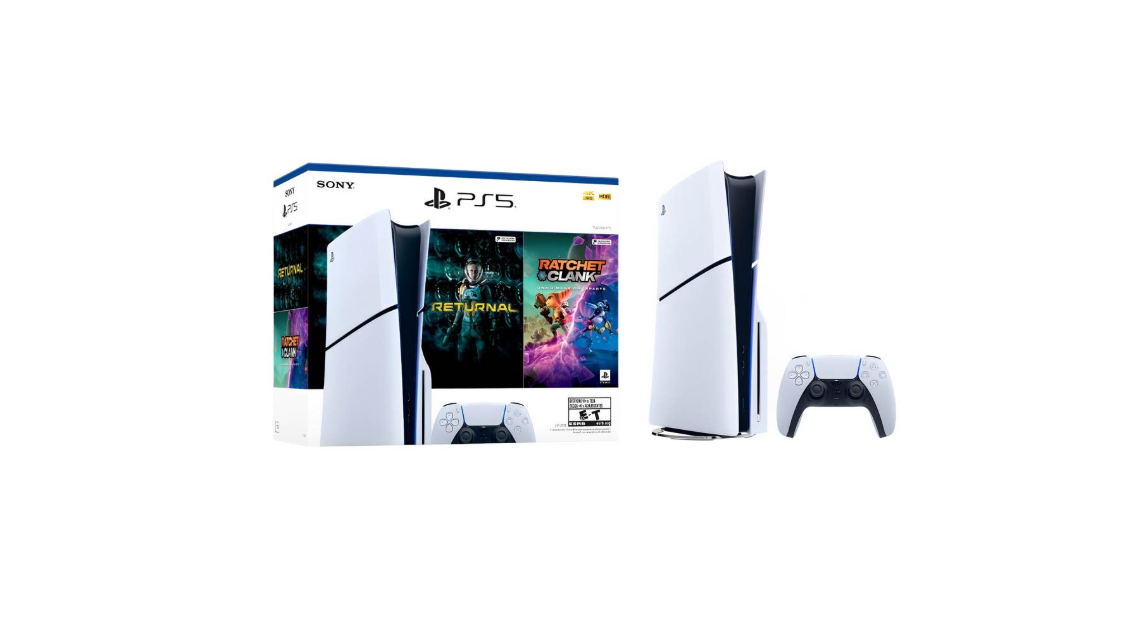 Console Sony Playstation 5 Standard Slim 1 TB + 2 Jogos (Returnal + Ratchet & Clank)