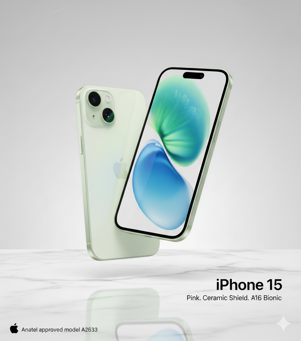 Apple iPhone 15 A3090 Nano + eSIM 128GB 6GB RAM de 6.1" 48+12MP 12MP - GREEN