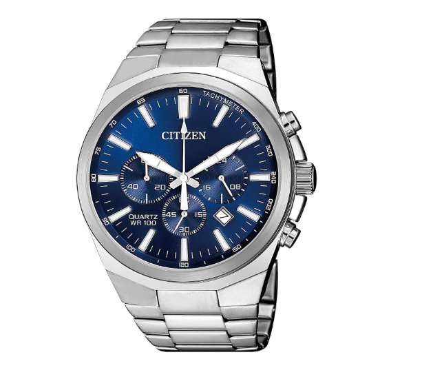 Citizen Chronograph Clássico: Elegância e Precisão com Mostrador Azul