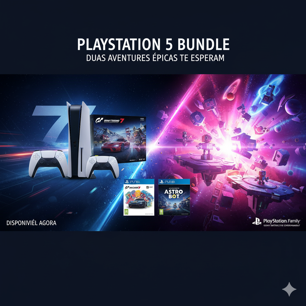 Console Sony PlayStation 5 Standard Slim CFI-2015A 4K 1 TB + Gran Turismo 7 + Astrobot - Branco SONY
