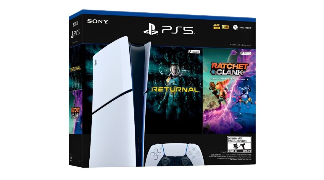 Console Sony Playstation 5 Digital Slim 1 TB + 2 Jogos (Returnal + Ratchet & Clank)