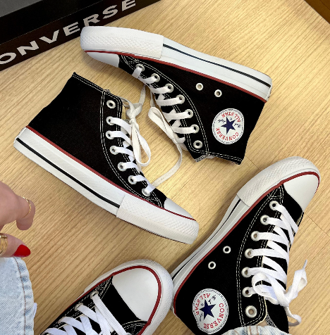 Converse All Star Cano Alto Preto Clássico - Atacado 12 Pares