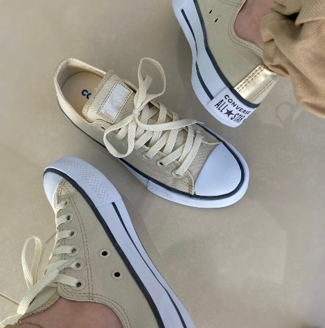 All Star Cano Baixo - Bege Dourado - Atacado Feminino (Caixa Fechada)