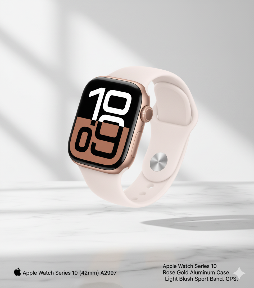 Apple Watch Series 10 42 mm S GPS - Alumínio Rosa Dourado Claro Blush Sport