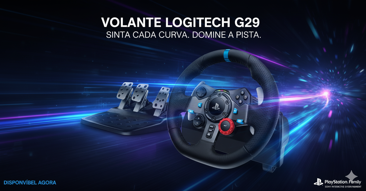 Kit Volante + Acelerador Logitech G29 Driving Force para PS3/PS4/PS5/PC (941-000111)