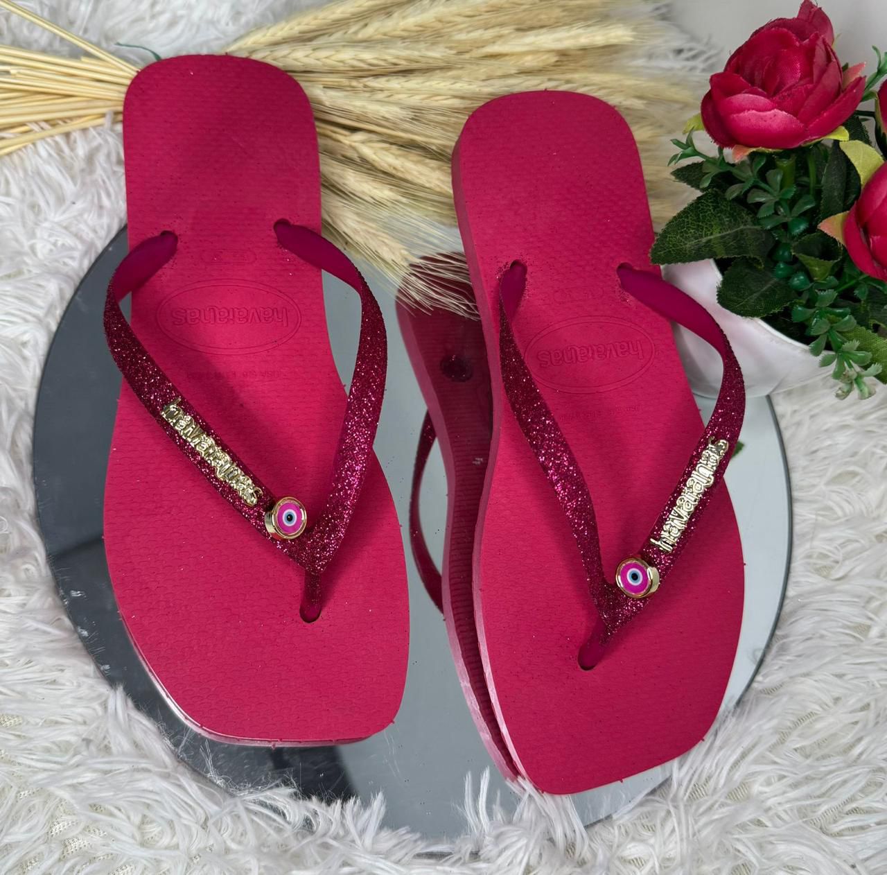 Chinelo Havaianas Slim Glitter com Olho Grego - Atacado 12 Pares