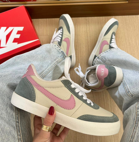 Nike Killshot - Verde Off-White e Lilás - Atacado Unissex (Caixa Fechada)
