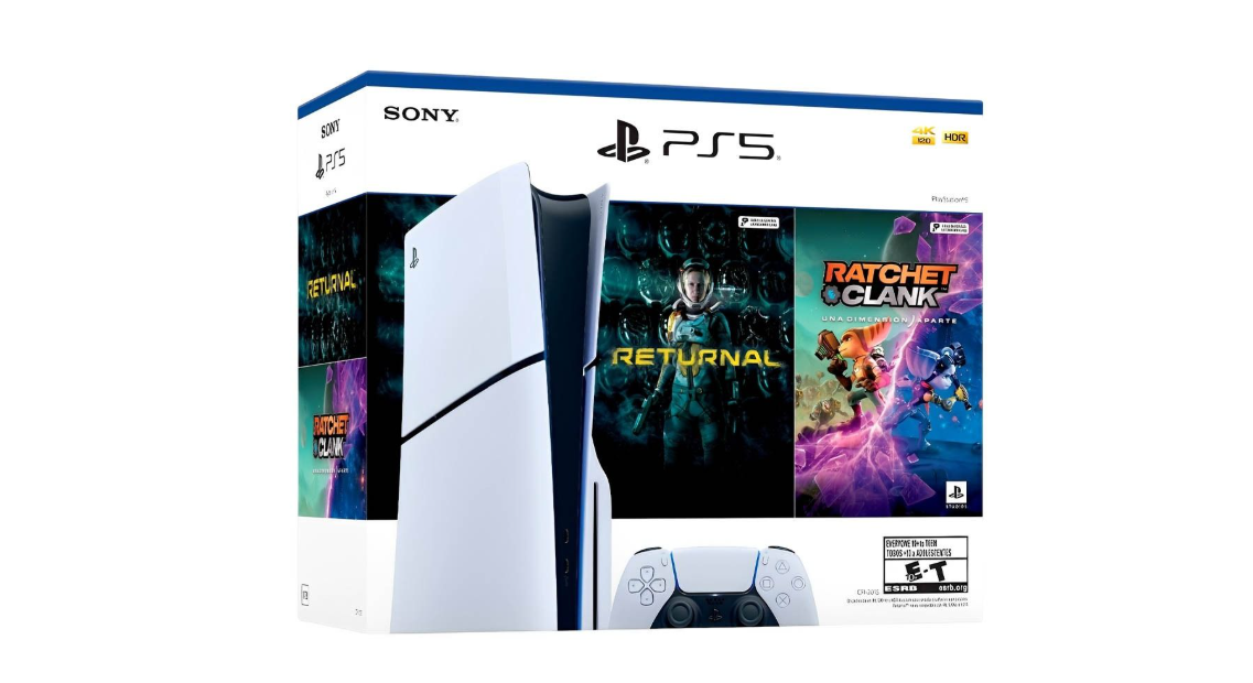 Console Sony Playstation 5 Standard Slim 1 TB + 2 Jogos (Returnal + Ratchet & Clank)