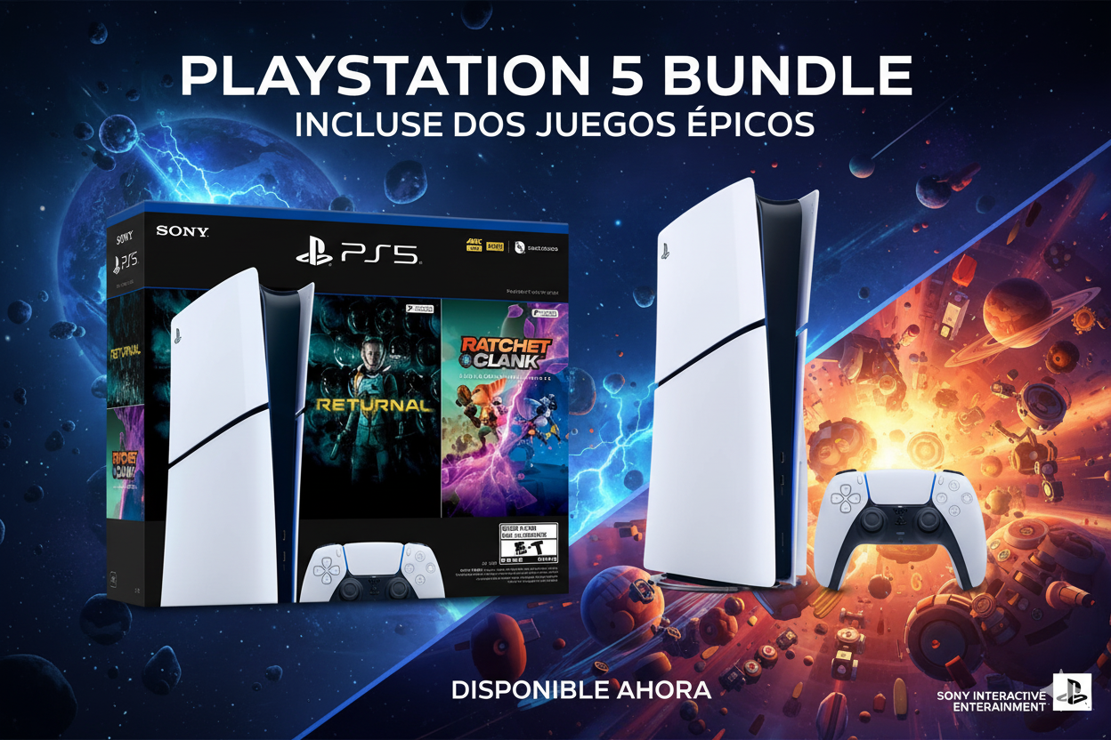 Console Sony Playstation 5 Digital Slim 1 TB + 2 Jogos (Returnal + Ratchet & Clank)