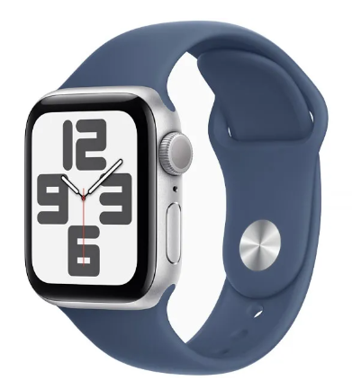 Apple Watch SE 2ª Geração 40 mm S M MXEC3LL A2722 GPS - Prata Alumínio Denim Sport