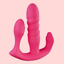 Triple Stimulation Silicone Vibrator - Kerala Sex Toys