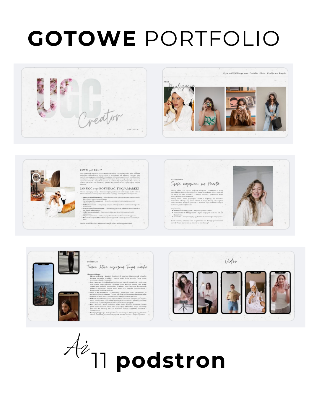 ✨ Gotowe portfolio - aż 11 stron