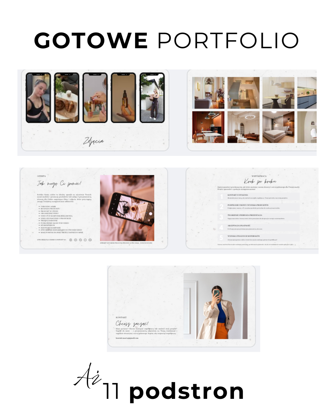 ✨ Gotowe portfolio - aż 11 stron