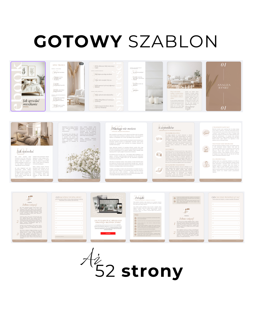 📚 Gotowe szablony eBook + Workbook 2w1 